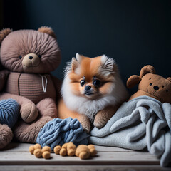 Pomeranian Photography, generative ai