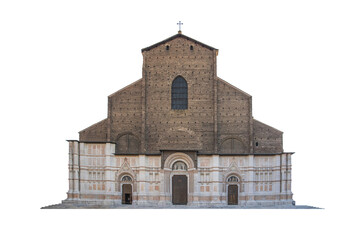 Cutout of an isolated  Basilica di San Petronio with the transparent png
