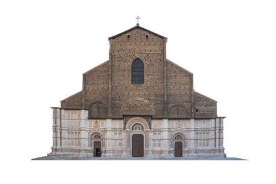 Cutout of an isolated  Basilica di San Petronio with the transparent png
