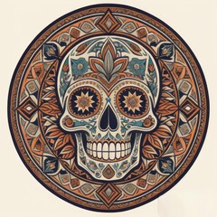 mexican skull and crossbones  created with generative AI software