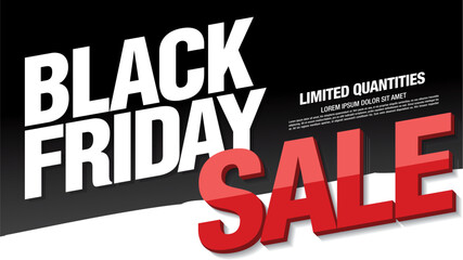 black friday sale banner layout design, vector ilustration