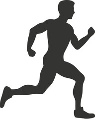 Fototapeta na wymiar Young man sprinting icon