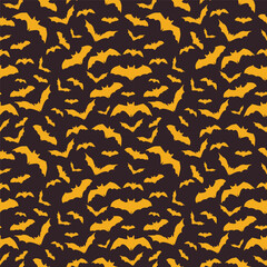 A set of seamless background with bats, Halloween background. 1000x1000 pixels. Vector graphics.