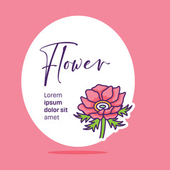 Floral template invitation card design
