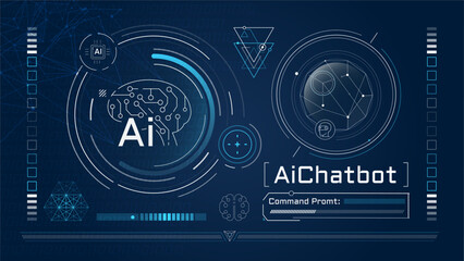 Obraz premium Abstract infographic concept on the topic of artificial intelligence.