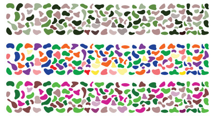 fluid liquids. Blob shape organic set. Random color cube drops simple shapes. Pebble, inkblot, drops and stone silhouettes. Collection of paint liquid black blotch spot irregular form. vector