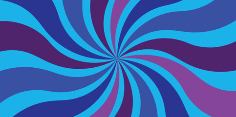 Retro old groovy carnival background. Sun and rainbow swirl pattern, vintage poster vibes. Funky ray elements, circle motifs, Comics rays themes. Flat vector illustration isolated 1970, 60s, abstract,