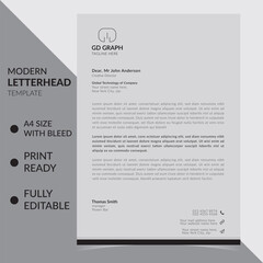 Modern Business Letterhead Template Design