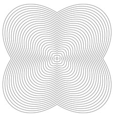 Concentric circle elements. Element for graphic web design, Template for print, textile. Abstract graphic spirals: Circular movement, radial dynamic swirls set. Vector design