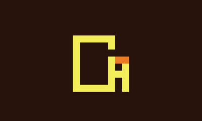 CA initial letter logo design