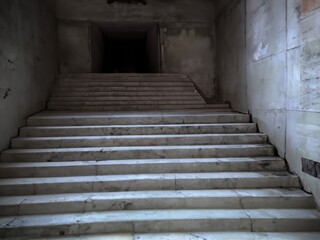 Fototapeta na wymiar Unusual mysterious staircase
