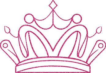 Pink glitter crown, pink princess crown, queen crown © N2