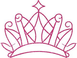 Pink glitter crown, pink princess crown, queen crown