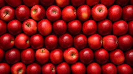 Seamless Background of red Apples. Top View