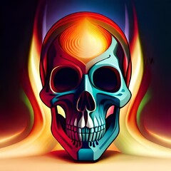 skull with flames 
Created using generative AI tools
