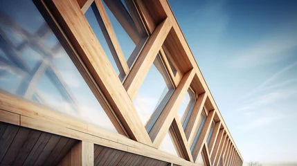 Foto op Plexiglas Wooden structures.  Modern architecture © ReisMedia
