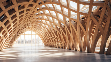 Wooden structures.  Modern architecture