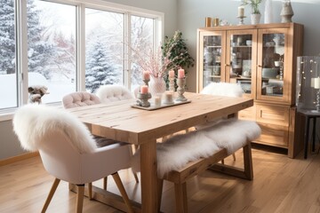 simply winter apartment decor dining room minimalist ideas
