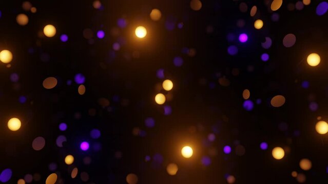 Abstract Shiny Sequin Glitter Sparkling Reflective Rising Bokeh Particles Background Loop
