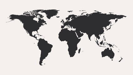 World map on white background. World map with continents.
