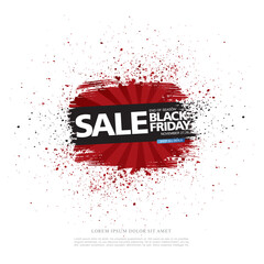 black friday sale banner layout design, vector illustration