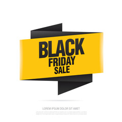black friday sale banner layout design, vector ilustration