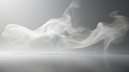 Pure Elegance: Fluid Motion of White and Grey Waves, An Abstract Symphony of Light and Shadow.
