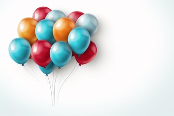 Colorful Balloons on isolated White background