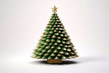 Christmas tree on isolated White background