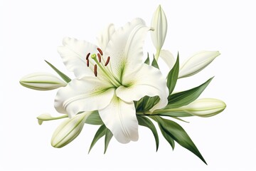 Fototapeta na wymiar Flower on isolated White background