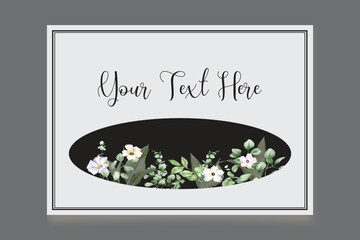 Free vector pink flower frame background with watercolor