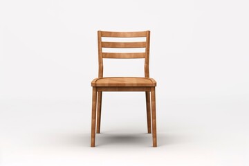 Wooden chair on isolated White background