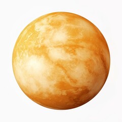 Venus planet isolated on white background cutout, Generative AI 