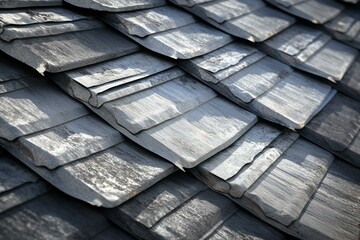 Illustration of asbestos cement roofing sheets. Generative AI - obrazy, fototapety, plakaty