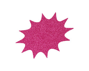 Pink glitter sale sticker, price tag, starburst, sunburst