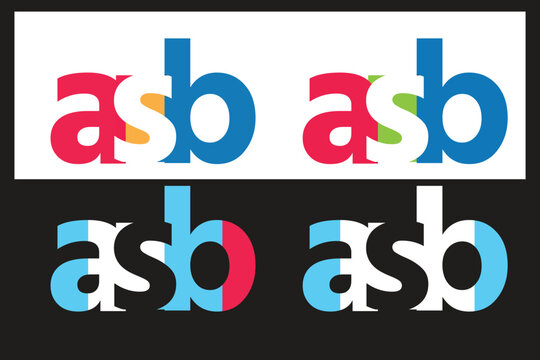 creative and amazing ash typography logo design, asb logo design, asb transparent logo.
