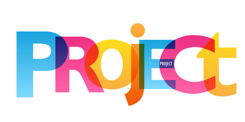 PROJECT colorful vector typography banner