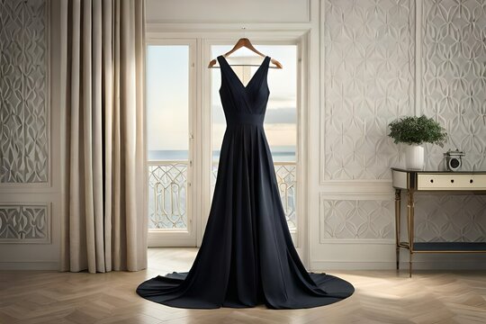 black dress on the hanger