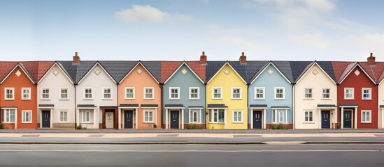 English New Homes with copyspace for text - obrazy, fototapety, plakaty
