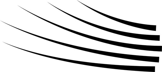 Fototapeta premium Black speed lines, motion lines. PNG with transparent background