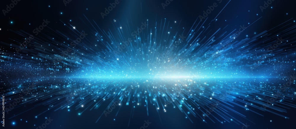 Poster intelligent ai technology in beige blue gradient data network with copyspace for text