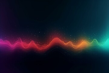 Grainy noise background with dark gradient colors, abstract space design with light textured nostalgia. Vintage 70s, 80s style lo-fi aurora. Generative AI - obrazy, fototapety, plakaty