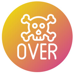 Game over Vector Icon Design Illustration