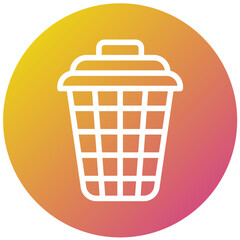 Laundry Basket Vector Icon Design Illustration