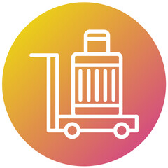 Airport Cart Vector Icon Design Illustration
