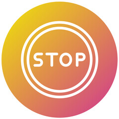 Stop Vector Icon Design Illustration