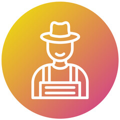 Farmer Vector Icon Design Illustration