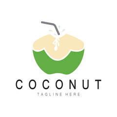 coconut logo design template illustration vector