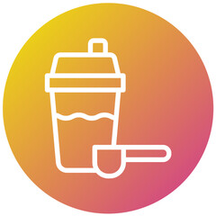 Protein Shake Vector Icon Design Illustration