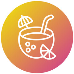 Coconut Water Vector Icon Design Illustration